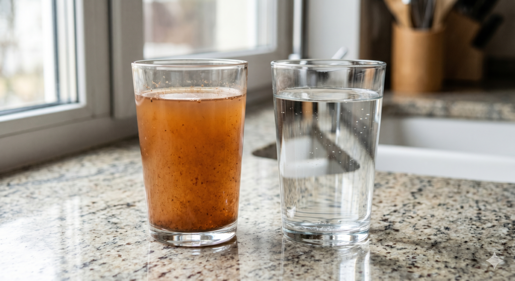 Testing drinking water quality at home with a TDS meter